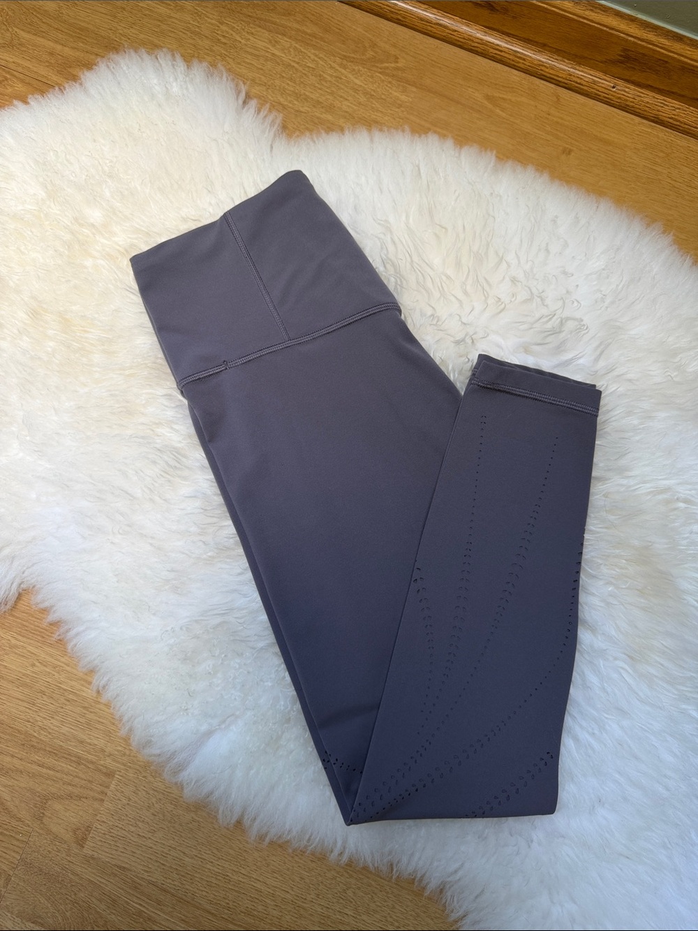 Athleta Dusty Purple Elation Lasercut High-Waist Leggings